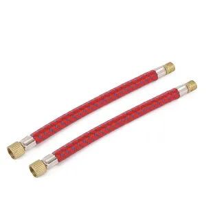 2 PCS Air Pump Inflator Extension Hose for Schrader Valve - 6.5 inchs High Pressure Hose for Mountain Bike Road Bicycle MTB