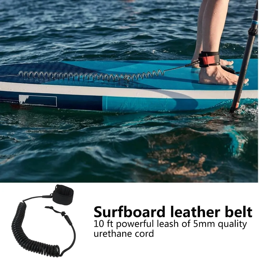 2025 New Stand UP Paddle Board 10FT SUP Leash 5mm Coiled Spring Leg Rope Leash