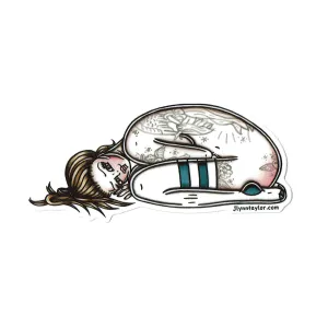 Angel Baby Pinup Sticker