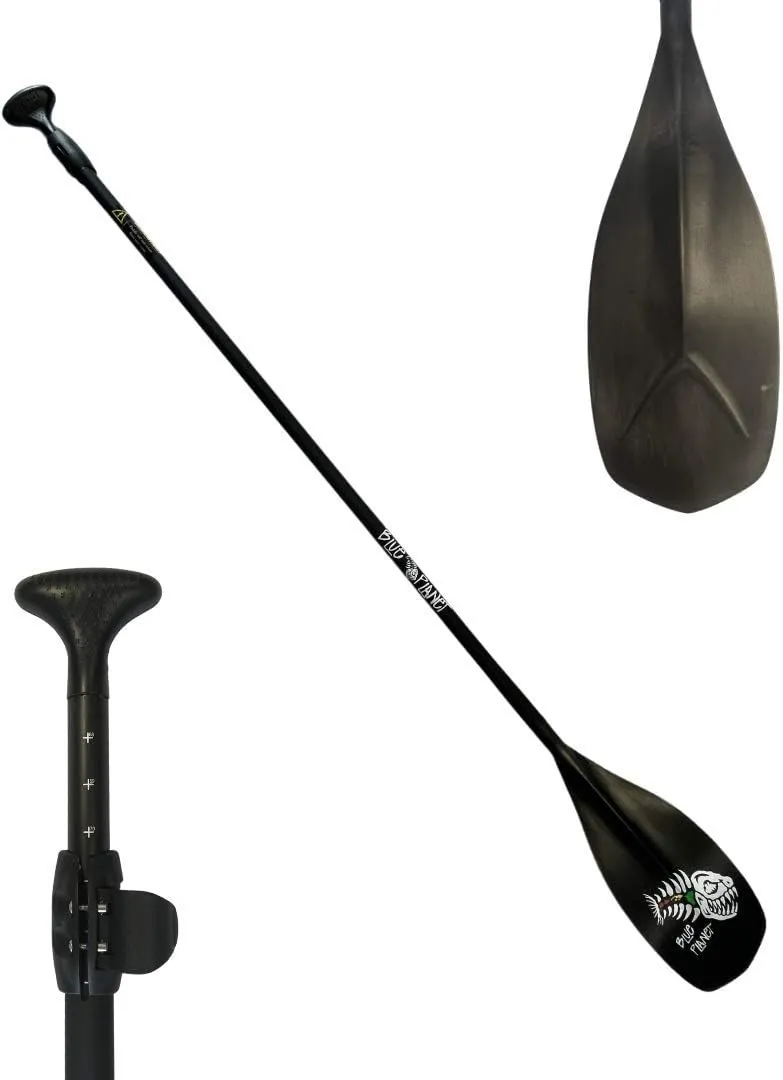 Blue Planet Adjustable Oval Shaft SUP Paddle with Kai Zen Blade| Aircraft Aluminum with Rubberized Grip | All Level Paddle for Stand Up Paddle Boarding, Surfing, Racing, SUP Sports