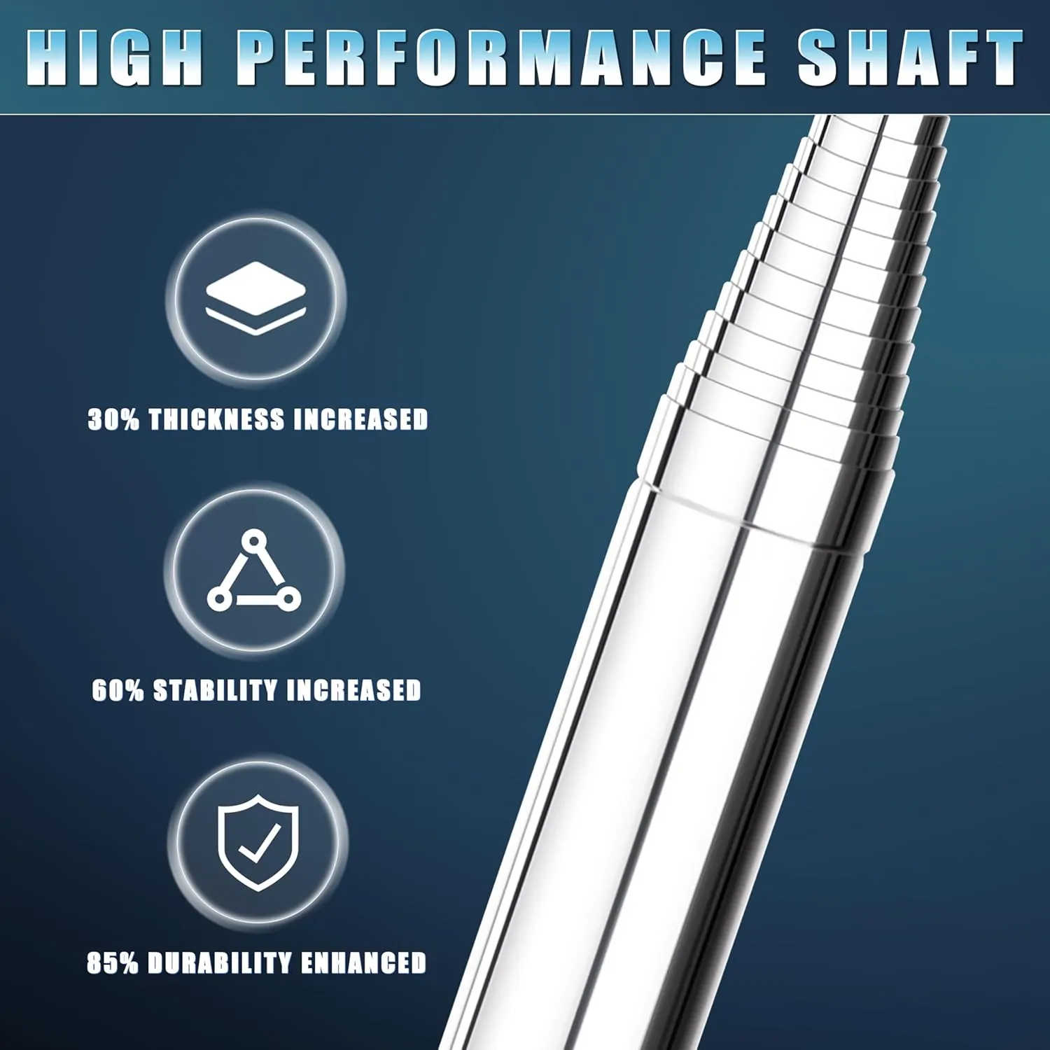 CHAMPKEY Pressure Golf Ball Retriever Performance Version - Thicken Stainless Steel Shaft with Rubber Grip Golf Retriever - Available in 9Ft / 12Ft / 14.5Ft / 16.3Ft
