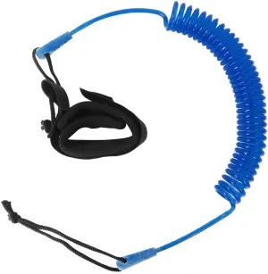 Coiled SUP Leash 10 FT Surfboard Leash Sup Leg Rope Strap Stand Up Paddleboard Leash - Blue