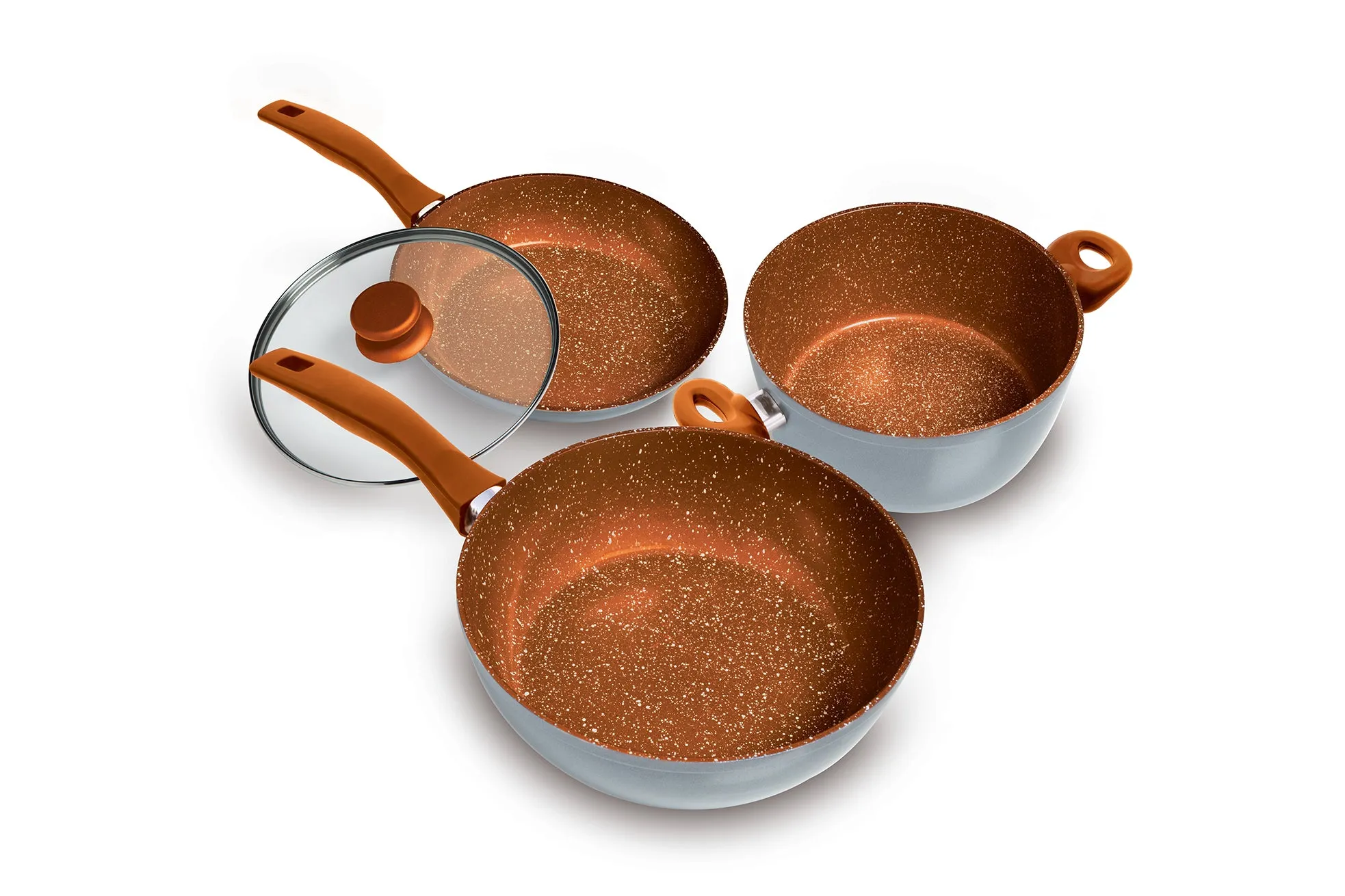 Copper Stone Pans - 4pc Set