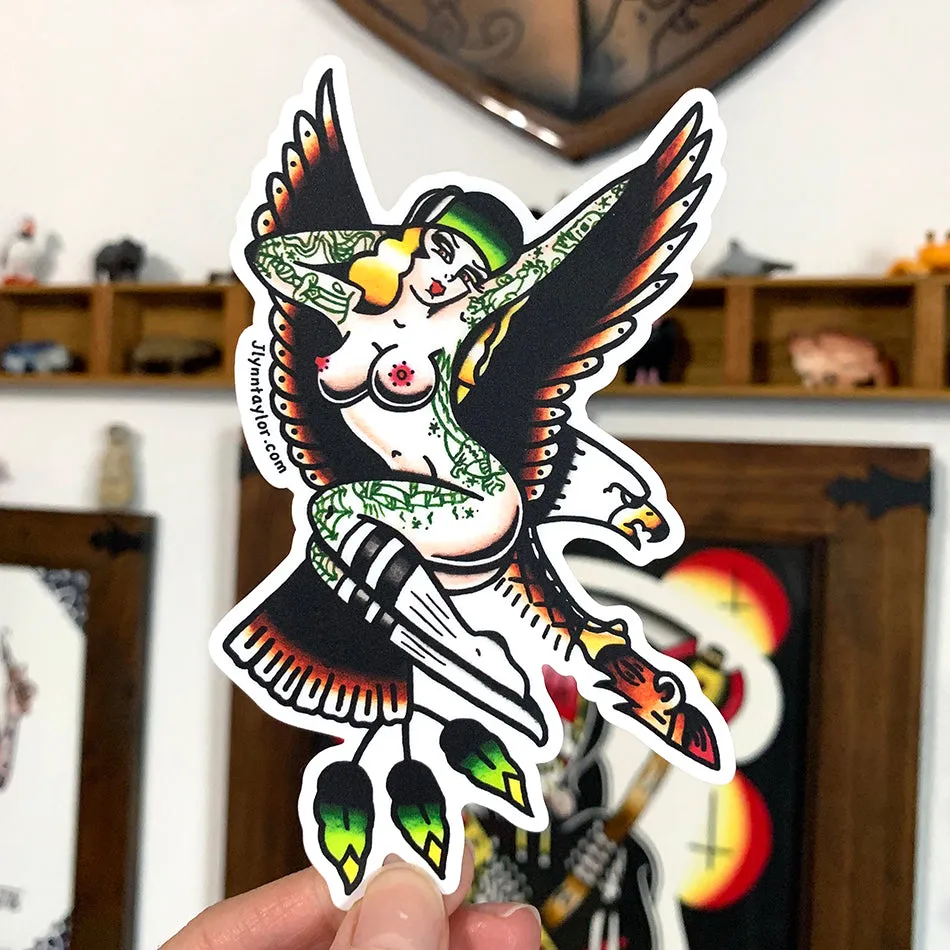 Eagle Pinup Sticker