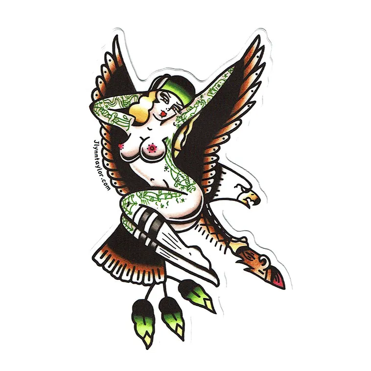 Eagle Pinup Sticker