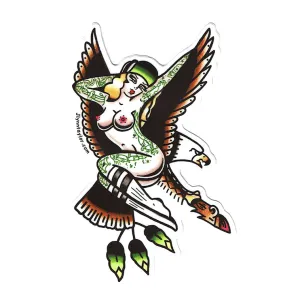 Eagle Pinup Sticker