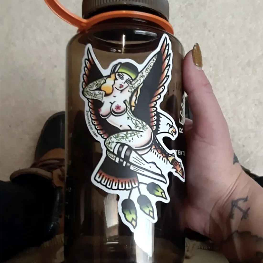 Eagle Pinup Sticker