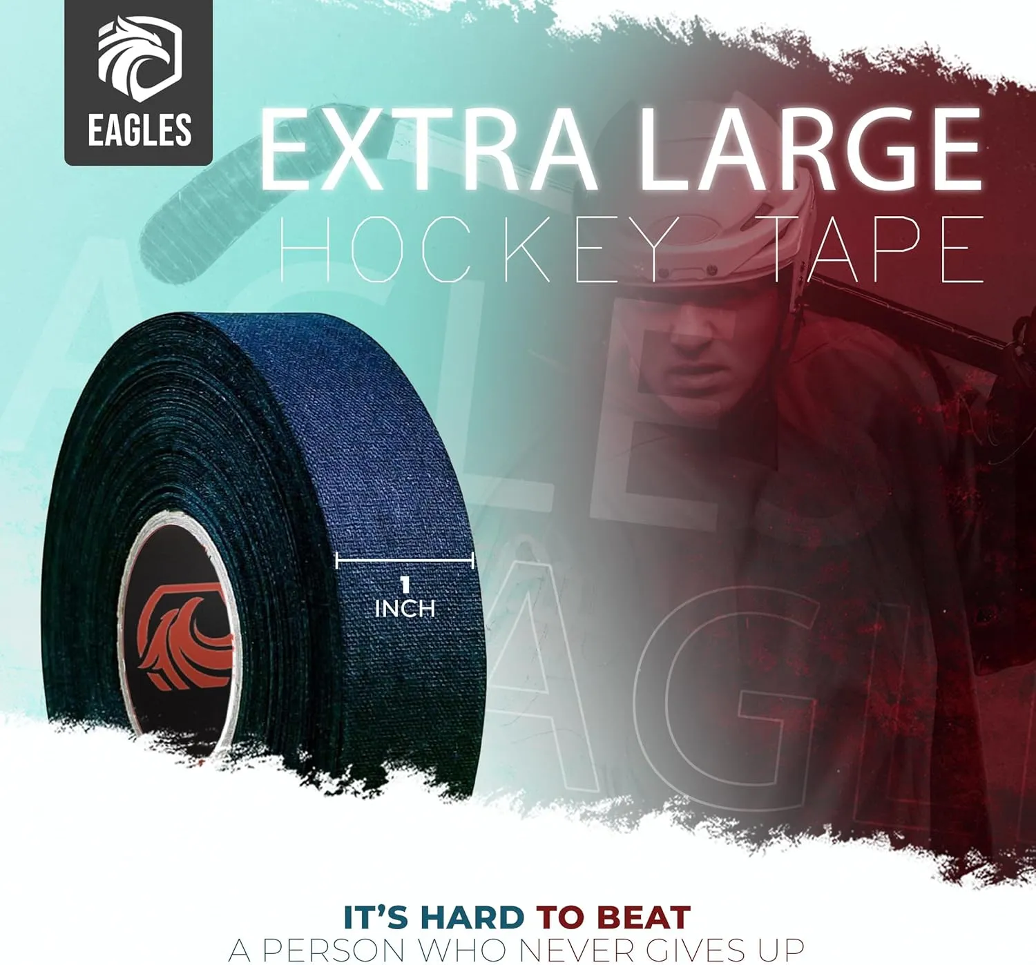 EAGLES Hockey Tape Multipurpose Cloth Tape Roll for Lacrosse Baseball & Softball Bats, Rackets, Pullup Bars, Gardening Tools, Sports Gift Perfect for Wrist, Ankle, Foot, Knee and Hand Taping