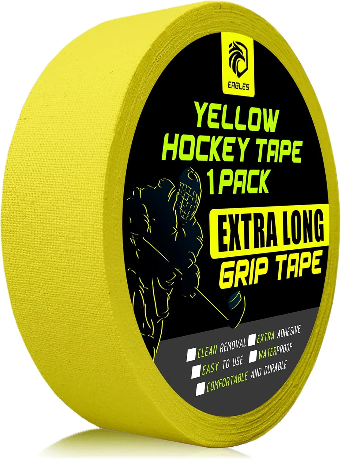 EAGLES Hockey Tape Multipurpose Cloth Tape Roll for Lacrosse Baseball & Softball Bats, Rackets, Pullup Bars, Gardening Tools, Sports Gift Perfect for Wrist, Ankle, Foot, Knee and Hand Taping