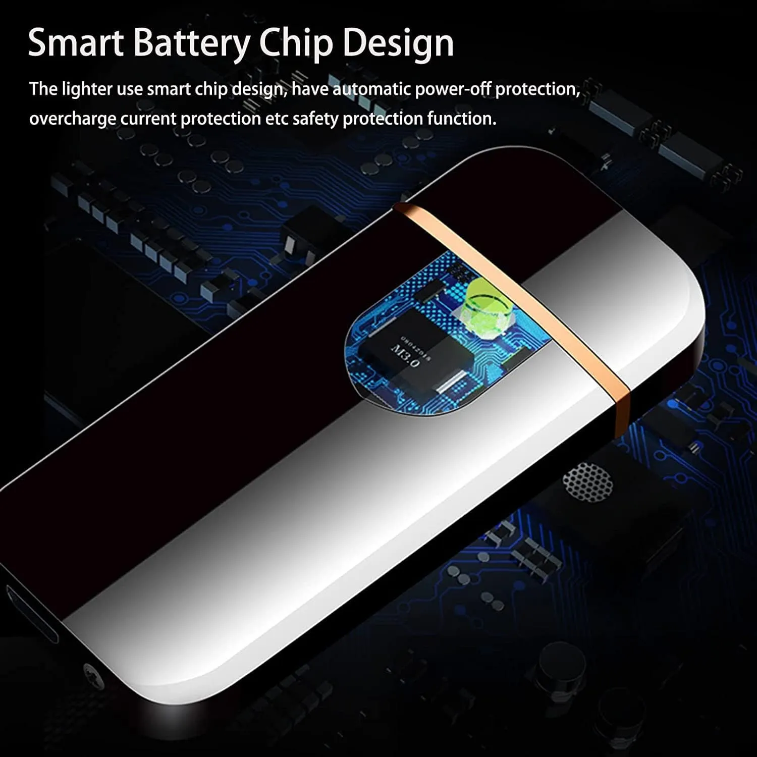 Electronic Smart USB Rechargeable Lighter - Double-Sided Ignition, Windproof, Flameless, Lightweight Plasma With Battery Indicator (Rainbow)