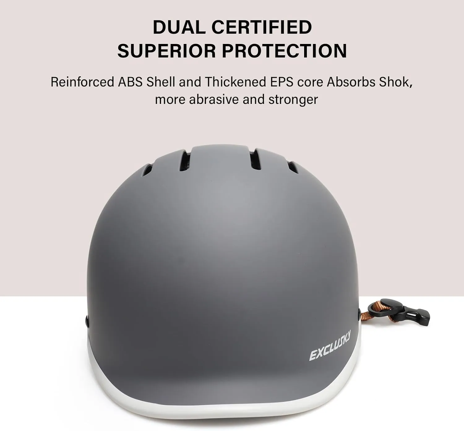 Exclusky Bike Helmet for Adults,Adjustable Cycling Helmet for Men & Women Safety Certified Bicycle Helmet for Commuting, Road Biking, Skating with USB Rechargeable Rear Light