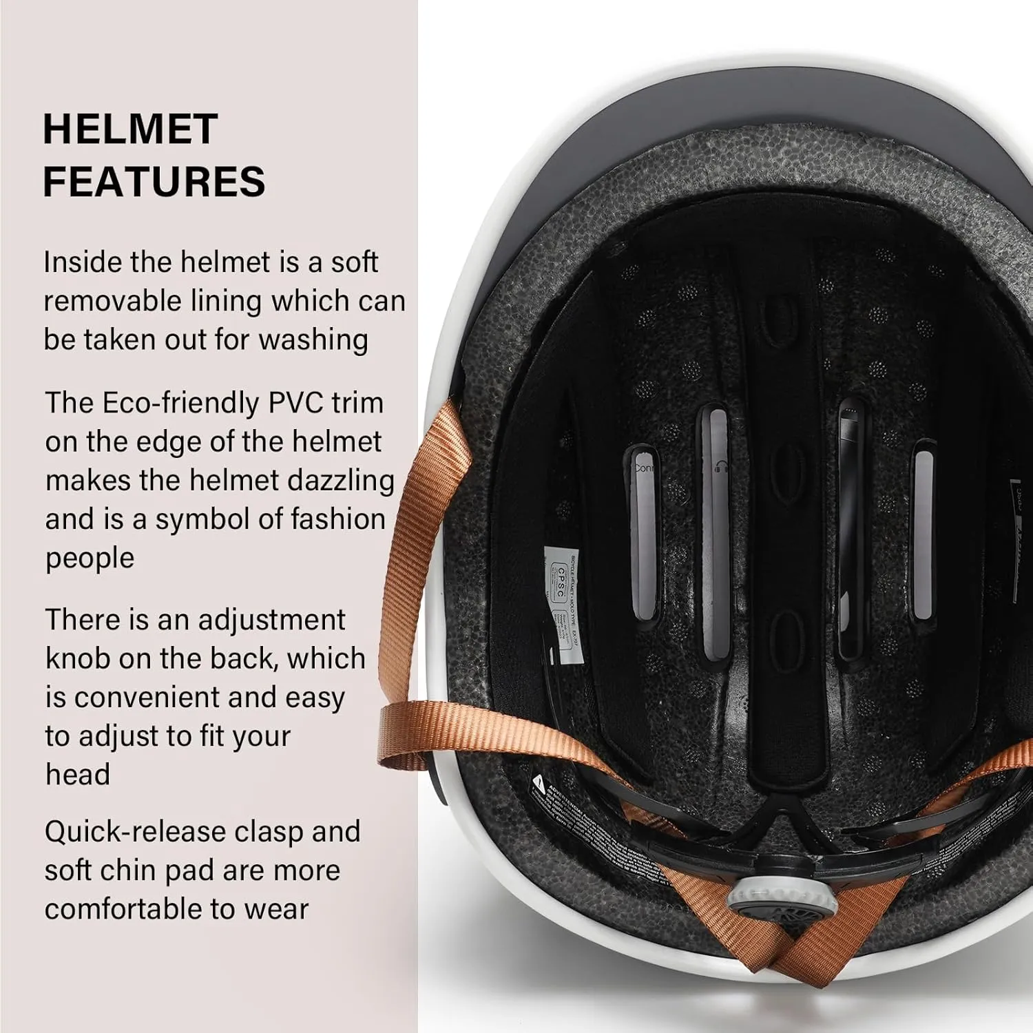 Exclusky Bike Helmet for Adults,Adjustable Cycling Helmet for Men & Women Safety Certified Bicycle Helmet for Commuting, Road Biking, Skating with USB Rechargeable Rear Light