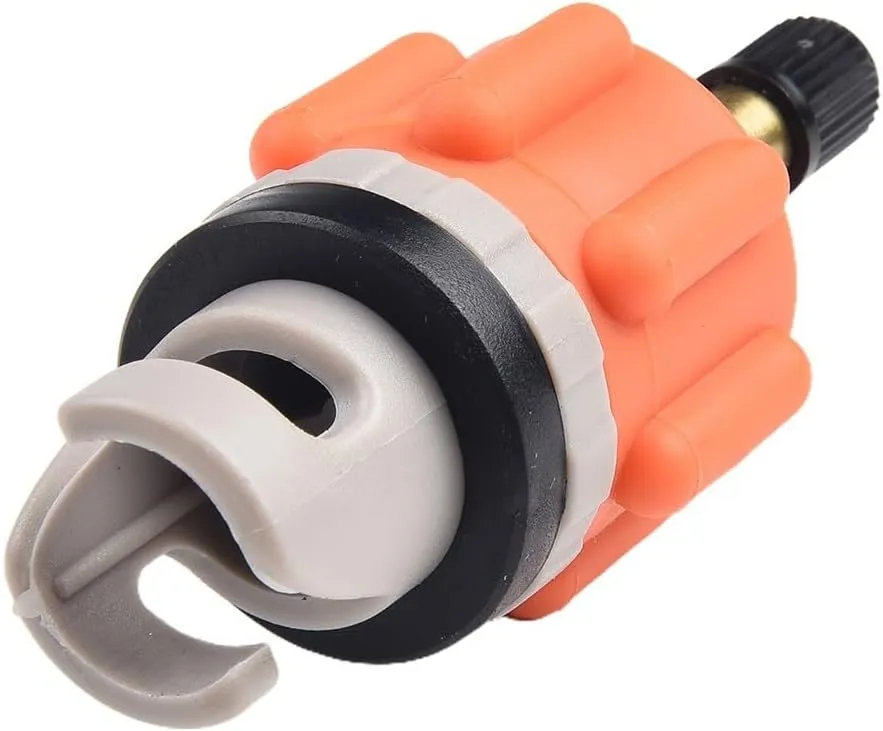 for Stand Up Paddle Board Pump Adapter, Sealing Air Valve Adapter for Inflatable Boat, Paddle Board Air Valve Air Nozzle Adapter for Quick Inflation and Deflation(Orange)
