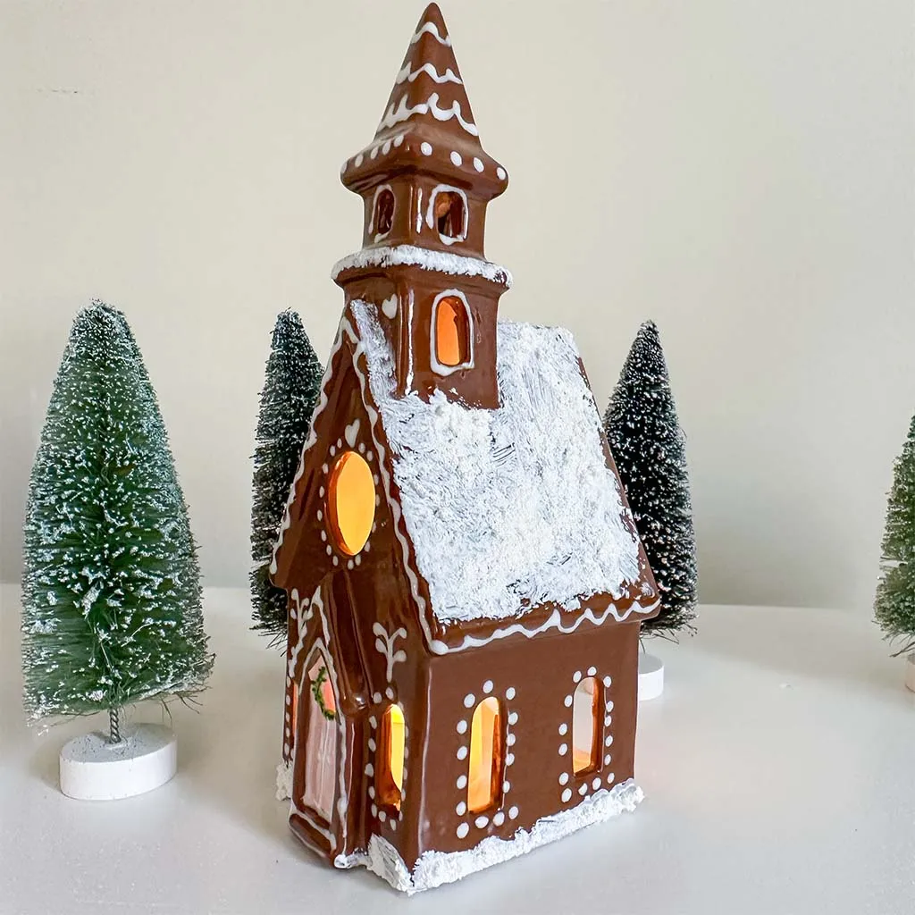 Gingerbread House Church Lantern