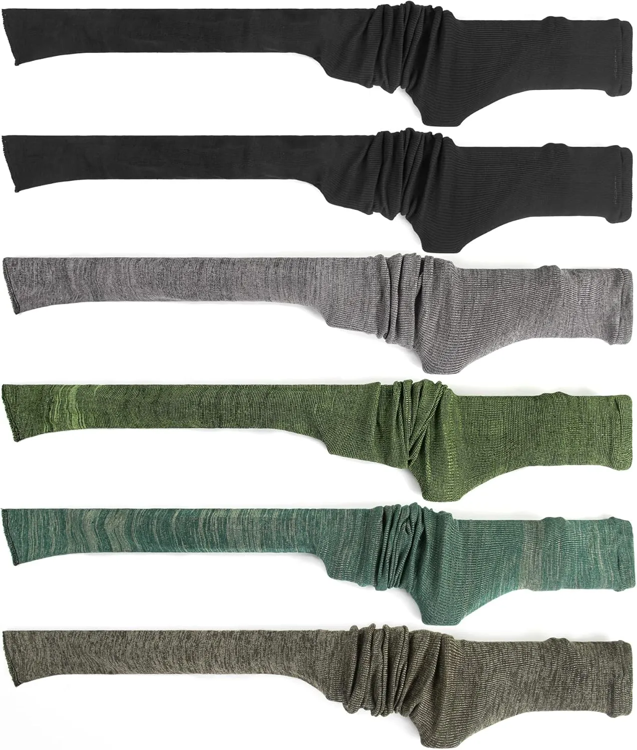 GUGULUZA 6-Pack Extra-Thick Gun Socks for Rifle and Shotguns, 54 Knit Silicone-Treated Rifle Sock Long Guns Sleeves for Storage