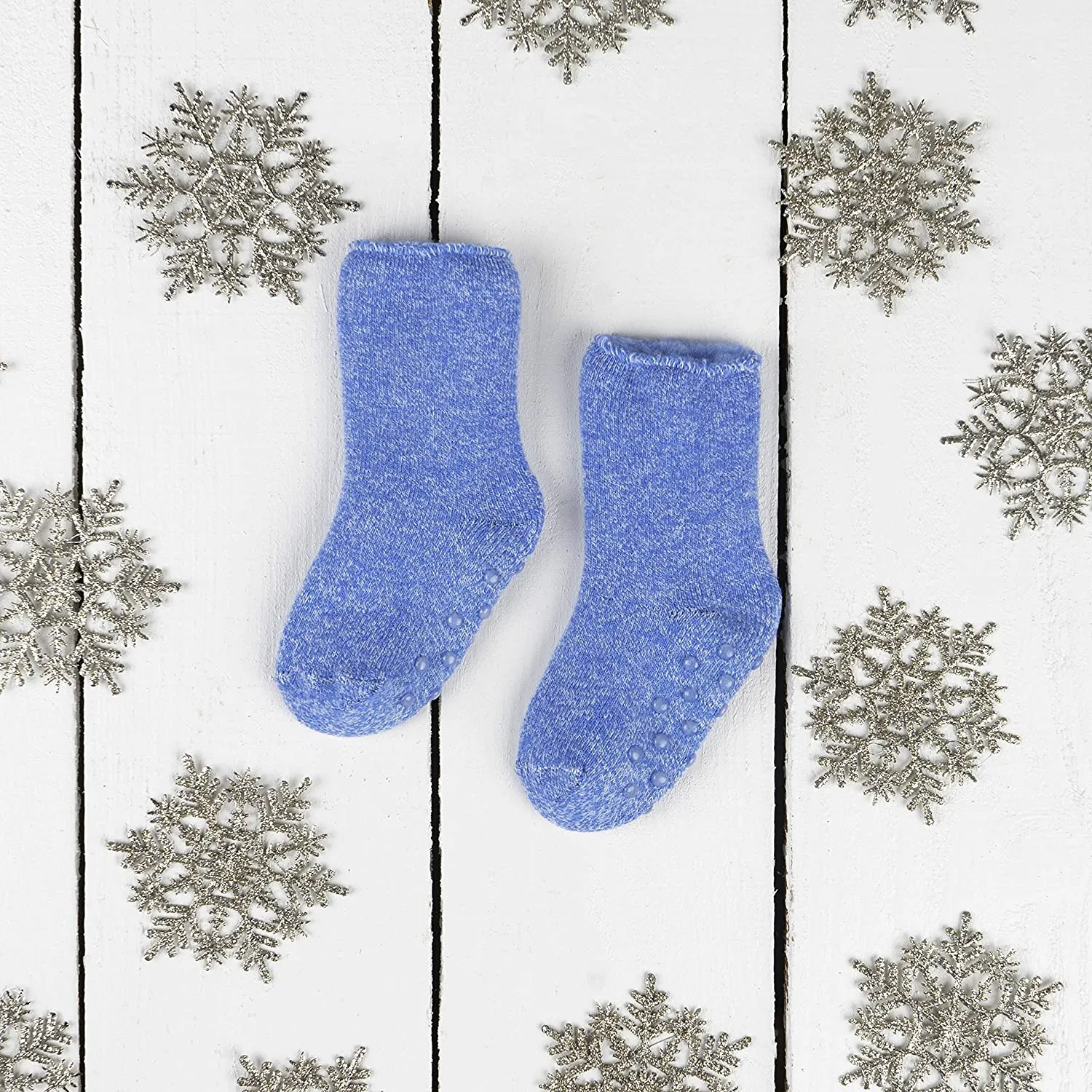 Hot Feet Toddler Girls 5pk Crew Thermal Socks w/Soft Thick Brushing Inside