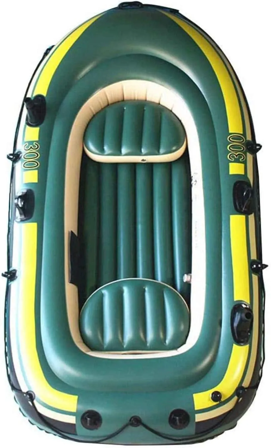 Inflatable Kayak Boat, Touring Kayak Canoe Boat Set, 3 Person Rafting Fishing Dinghy with Paddles and Air Pump,3-Person Boat