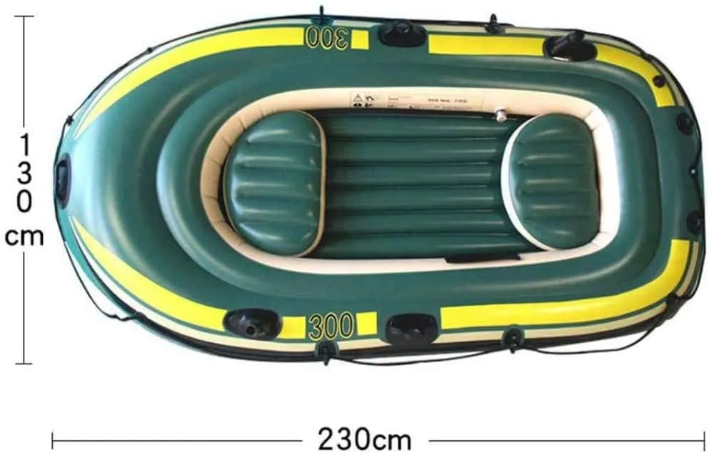 Inflatable Kayak Boat, Touring Kayak Canoe Boat Set, 3 Person Rafting Fishing Dinghy with Paddles and Air Pump,3-Person Boat