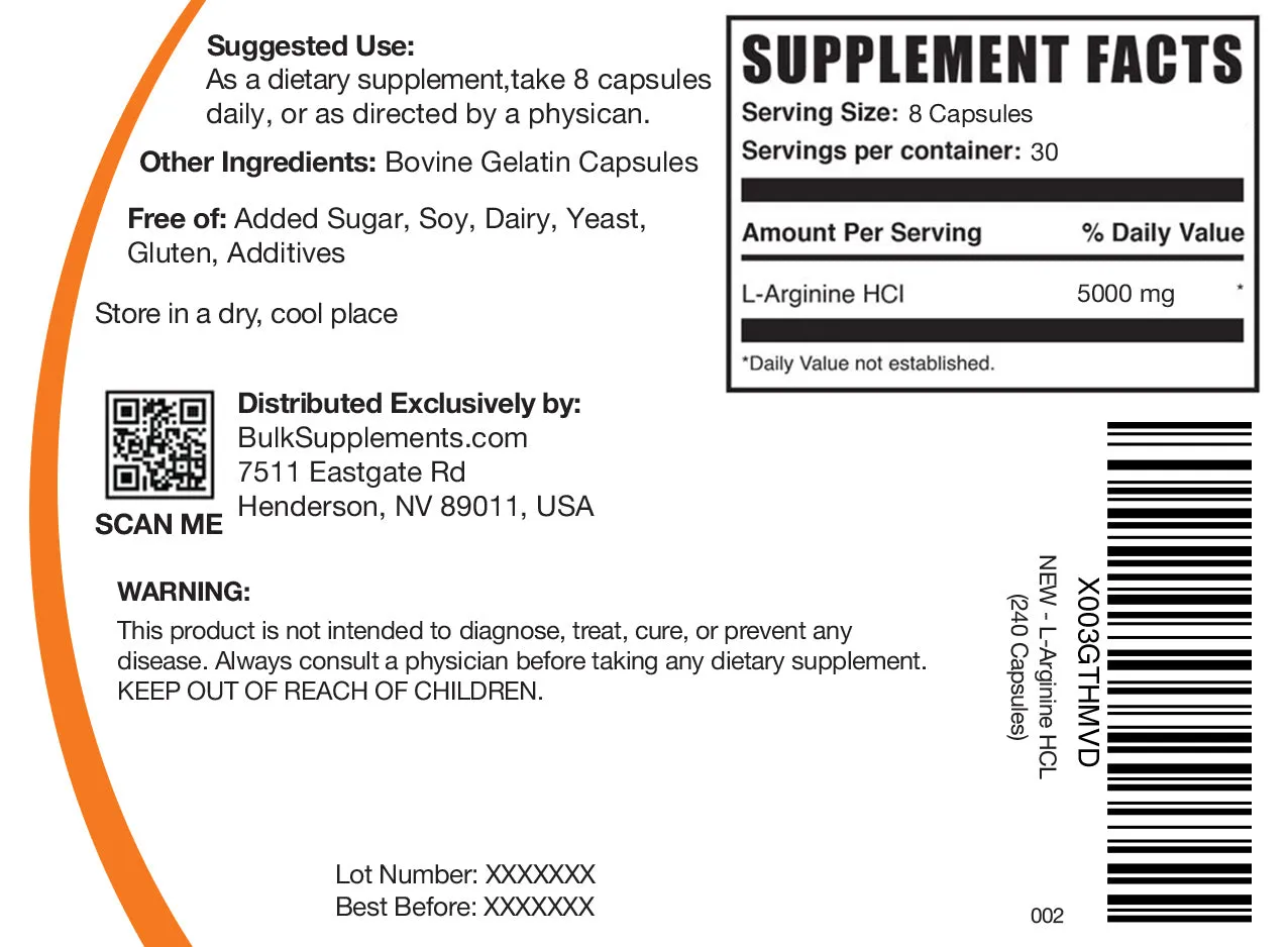 L-Arginine HCl Capsules
