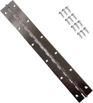 Marine Grade Stainless Steel 14" X 2" High Polished Surface Boat Piano Hinge Continuous Hinge Door Hinge with Screw Deck & Cabin Hardware