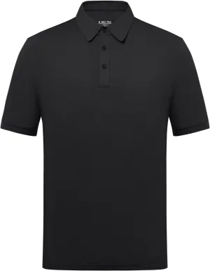 Men's Lightweight Golf Polo Shirt, Stretch Quick Dry Solid Tennis Shirt, Moisture Wicking Short Sleeve Dry Fit