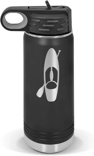 Paddle Board and Paddle Water Bottle 20 oz - Laser Engraved w/Flip Top Removable Straw - Polar Camel - Stainless - Vacuum Insulated - Drinkware - Paddle Boarding pabbleboard sup Stand up v1