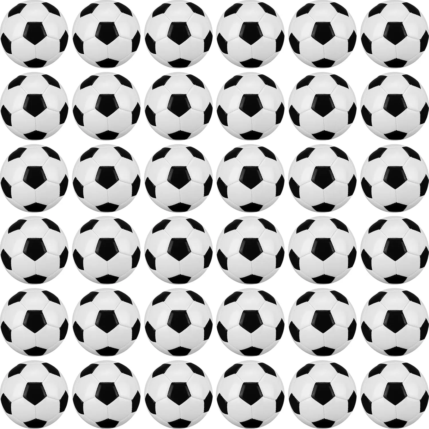 Poen 36 Pcs Soccer Ball Bulk Official Size 2 Indoor Outdoor Soccer Balls Pack Sport Gifts for Adults Charity Donation