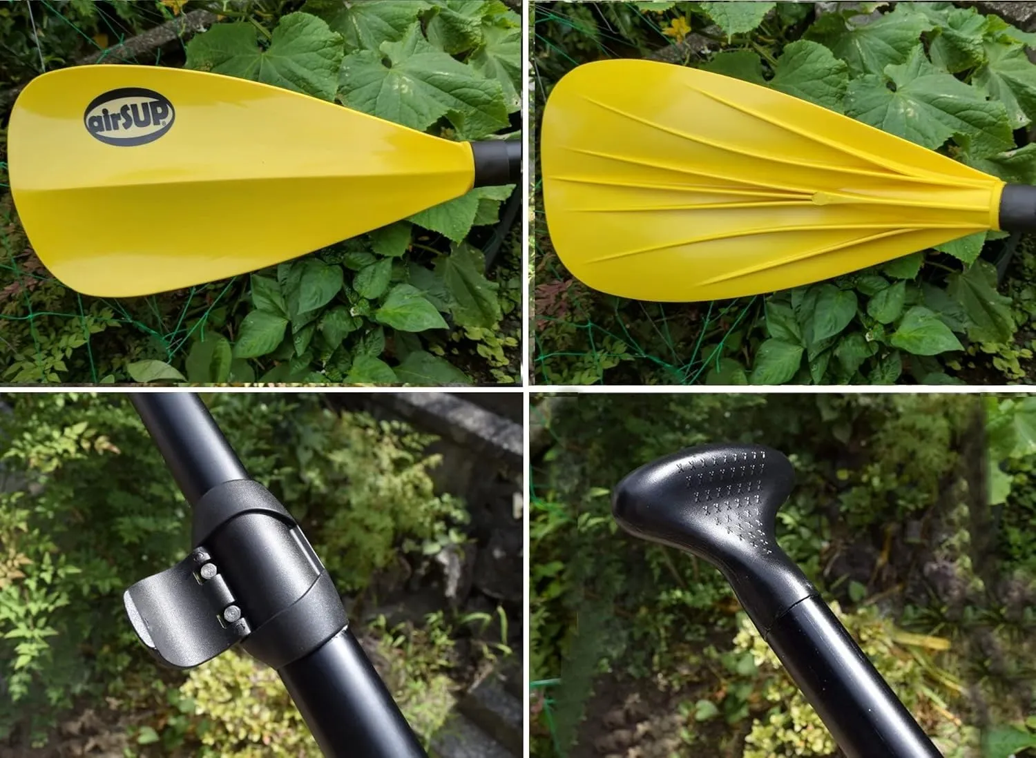 Tough 3 Piece Compact Paddle for Inflatable SUP Light 33oz with NO TWIST - Oval Shaft by airSUP