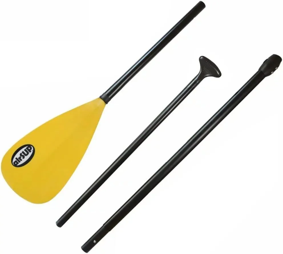 Tough 3 Piece Compact Paddle for Inflatable SUP Light 33oz with NO TWIST - Oval Shaft by airSUP